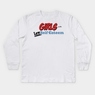 Girls with Low Self Esteem Kids Long Sleeve T-Shirt